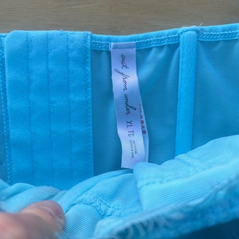 NWOT Urban Outfitters Modern Love Corset in Turquoise XL - Picture 3 of 4